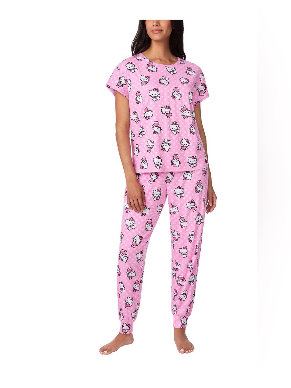 Sanrio Hello Kitty Pink Printed Pajama Set